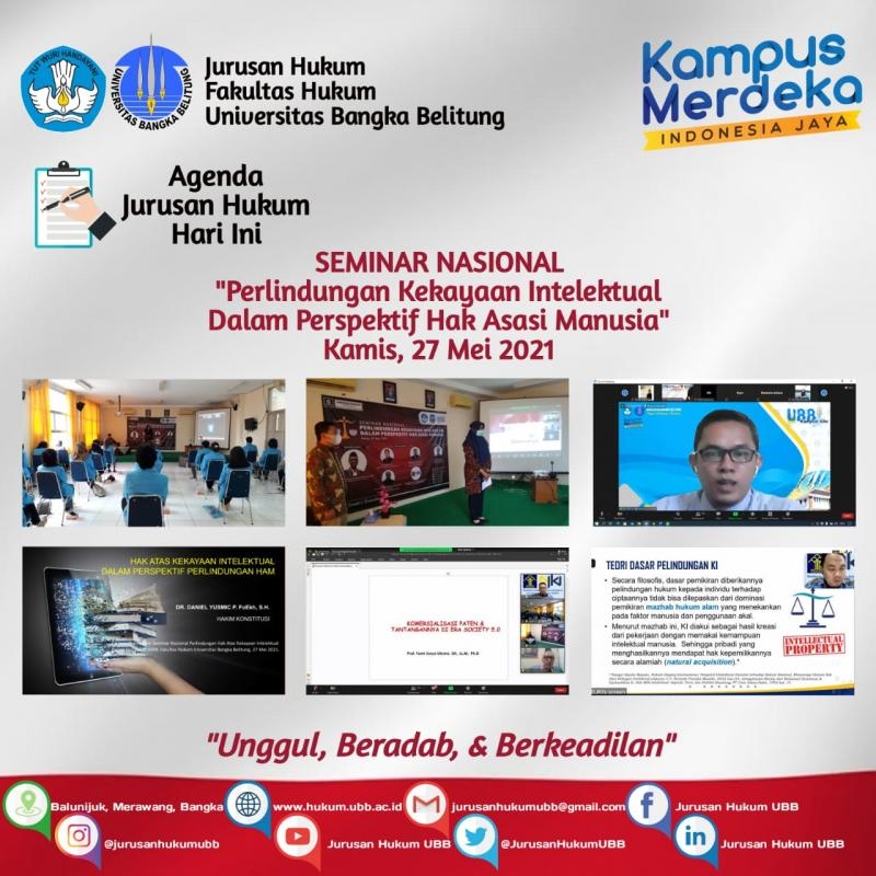 Jurusan Hukum UBB Selenggararan Seminar Nasional Bahas Perlindungan KI Perspektif HAM